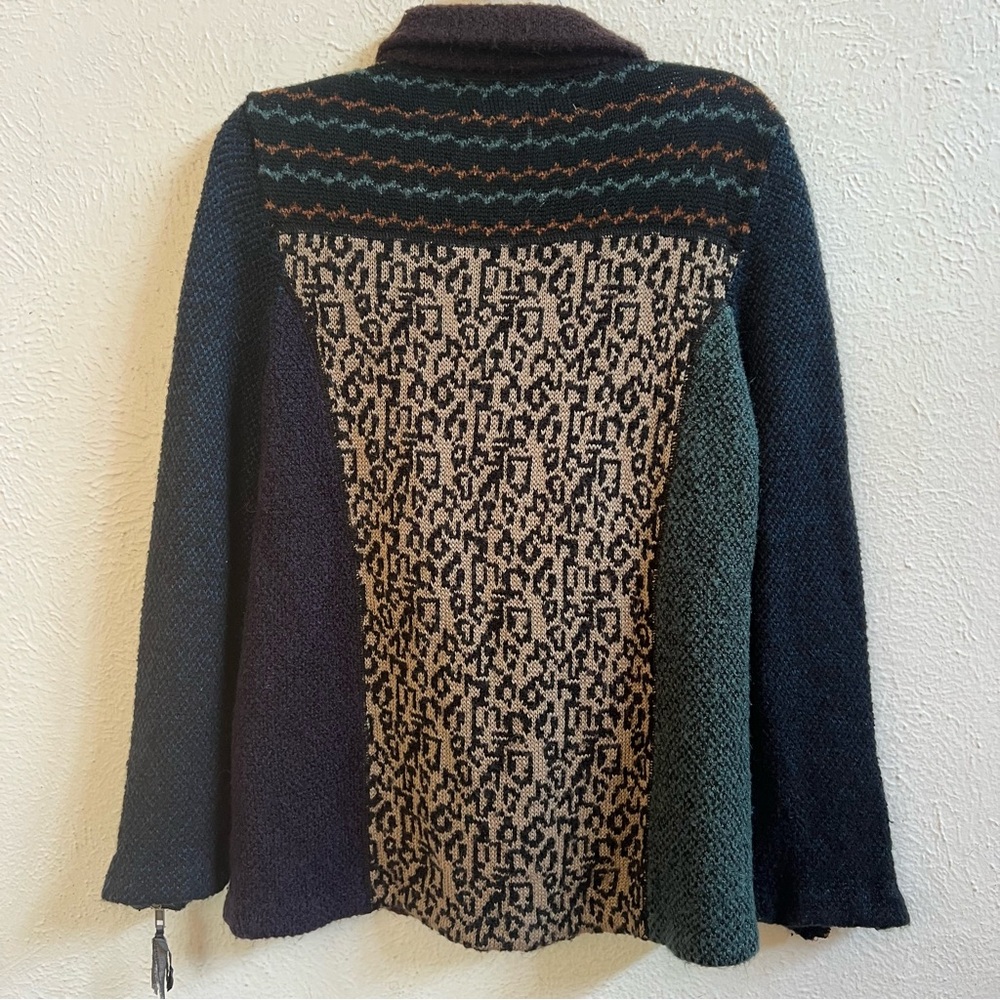 Curio boho knit mixed print cardigan jacket - Picture 9 of 9